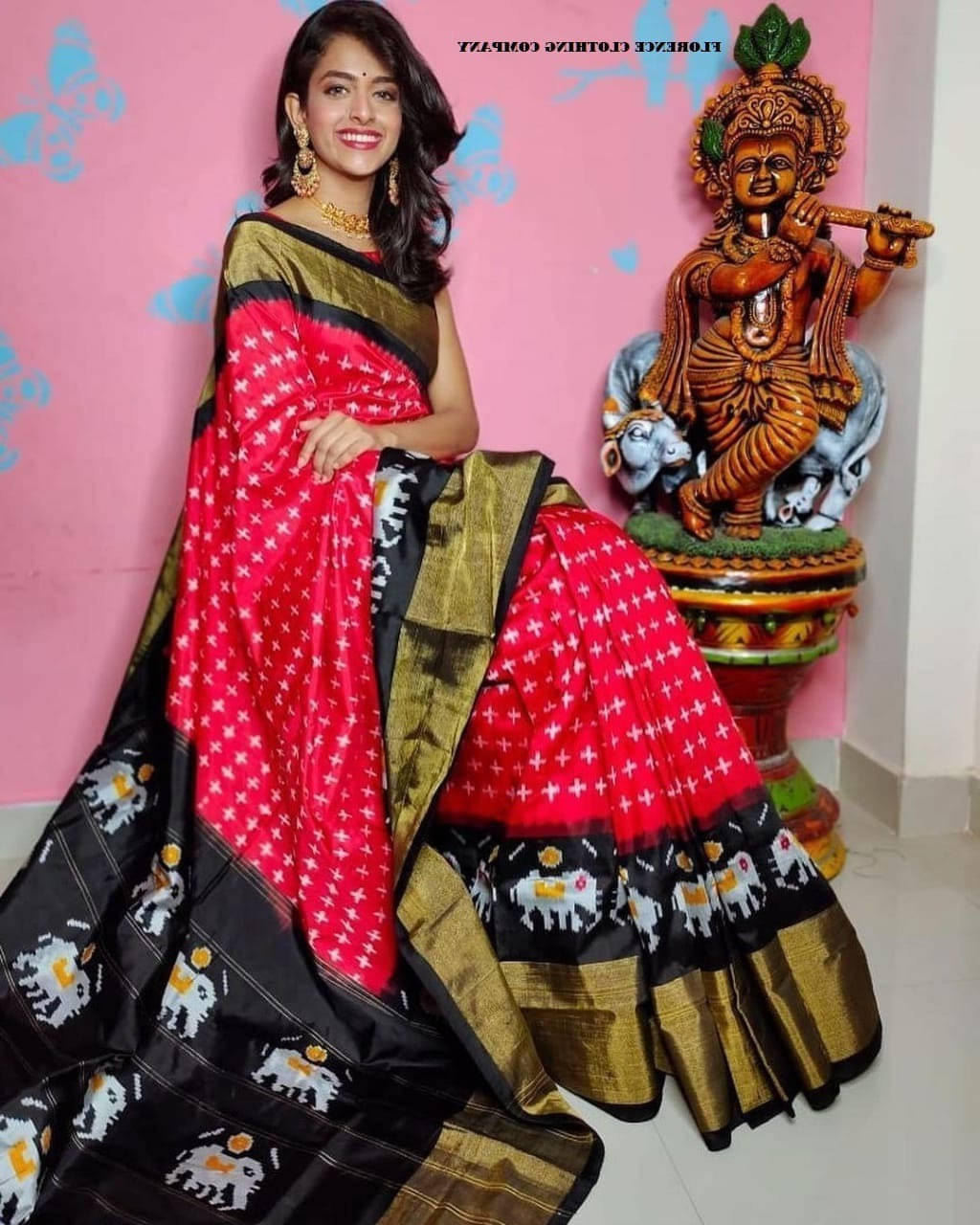 Suali Georgette Printed Saree With Unstitched Blouse Piece ( Pink ) Suali Georgette Printed Saree With Unstitched Blouse Piece ( Pink )