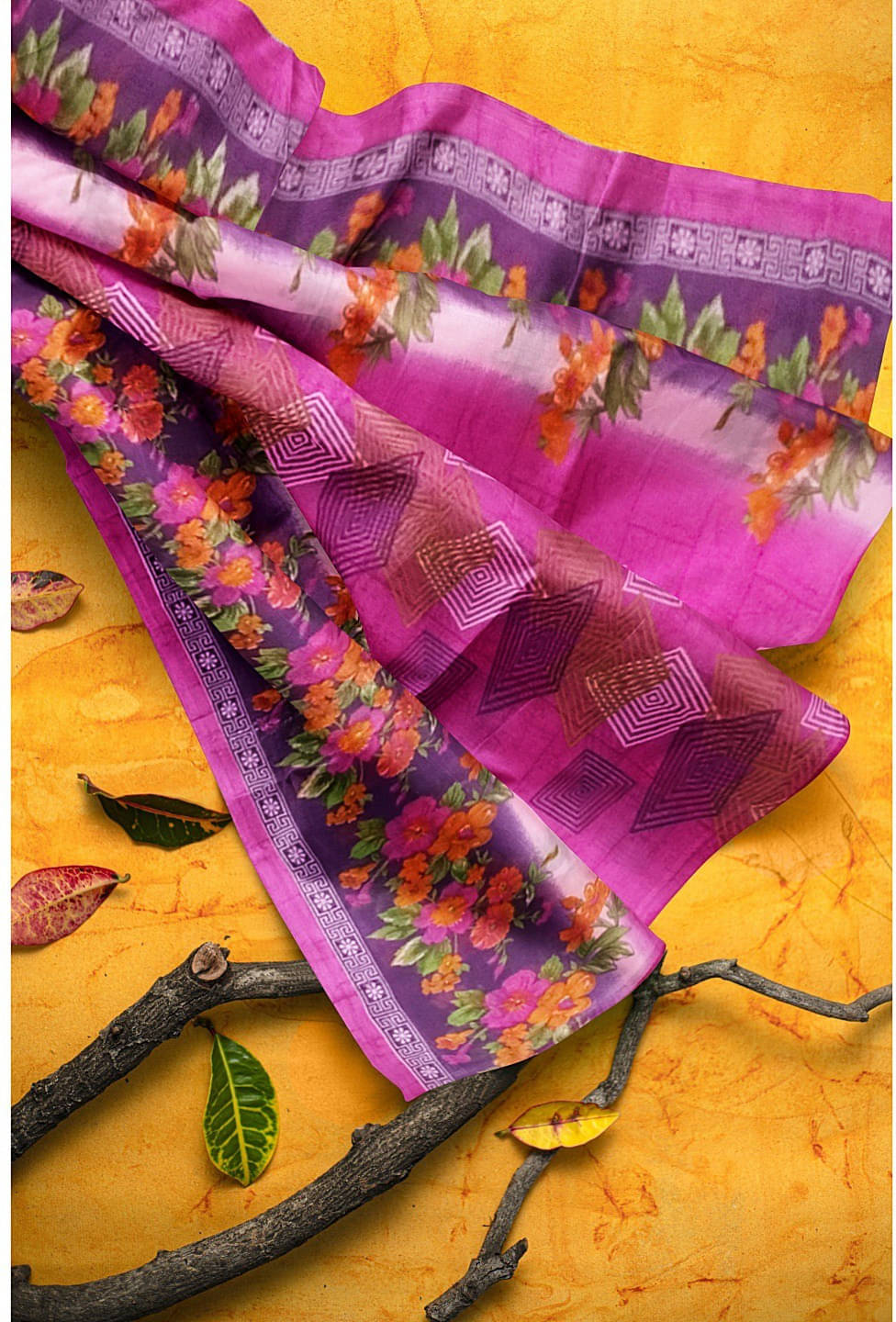 Suali Georgette Printed Saree With Unstitched Blouse Piece ( Pink ) Suali Georgette Printed Saree With Unstitched Blouse Piece ( Pink )