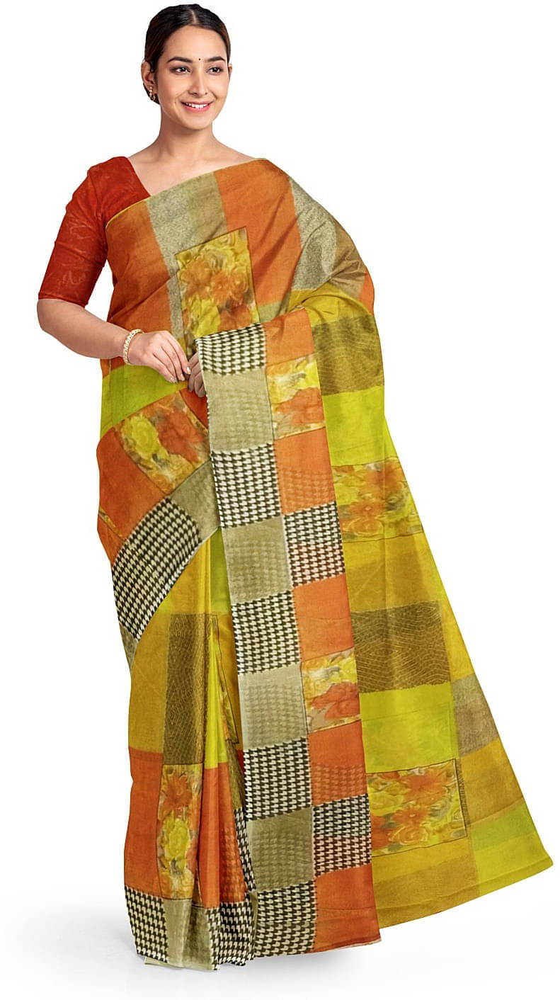 Suali Georgette Printed Saree With Unstitched Blouse Piece ( Multicolor ) Suali Georgette Printed Saree With Unstitched Blouse Piece ( Multicolor )