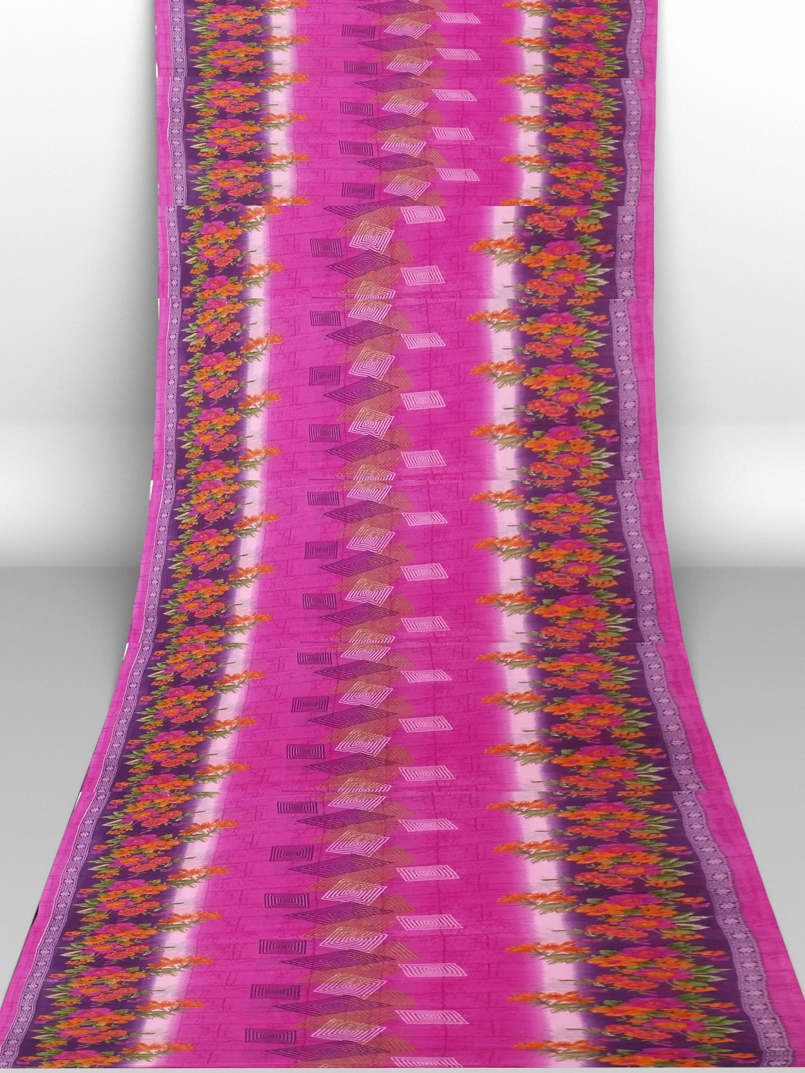 Suali Georgette Printed Saree With Unstitched Blouse Piece ( Pink ) Suali Georgette Printed Saree With Unstitched Blouse Piece ( Pink )