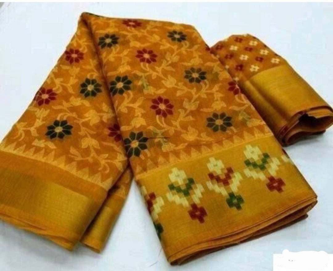 Suali Georgette Printed Saree With Unstitched Blouse Piece ( Yellow ) Suali Georgette Printed Saree With Unstitched Blouse Piece ( Yellow )