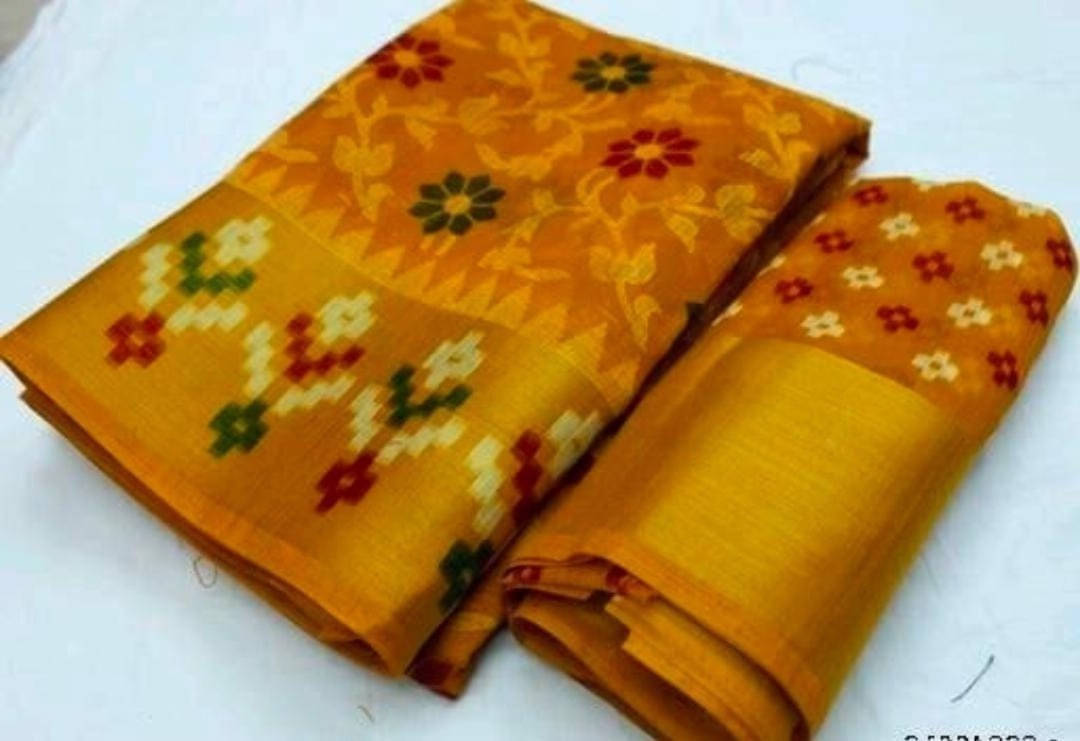 Suali Georgette Printed Saree With Unstitched Blouse Piece ( Orange ) Suali Georgette Printed Saree With Unstitched Blouse Piece ( Orange )