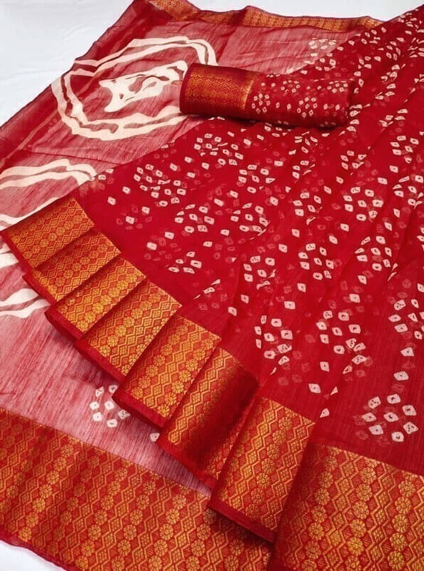     			Suali Georgette Self Design Saree With Unstitched Blouse Piece ( Red )