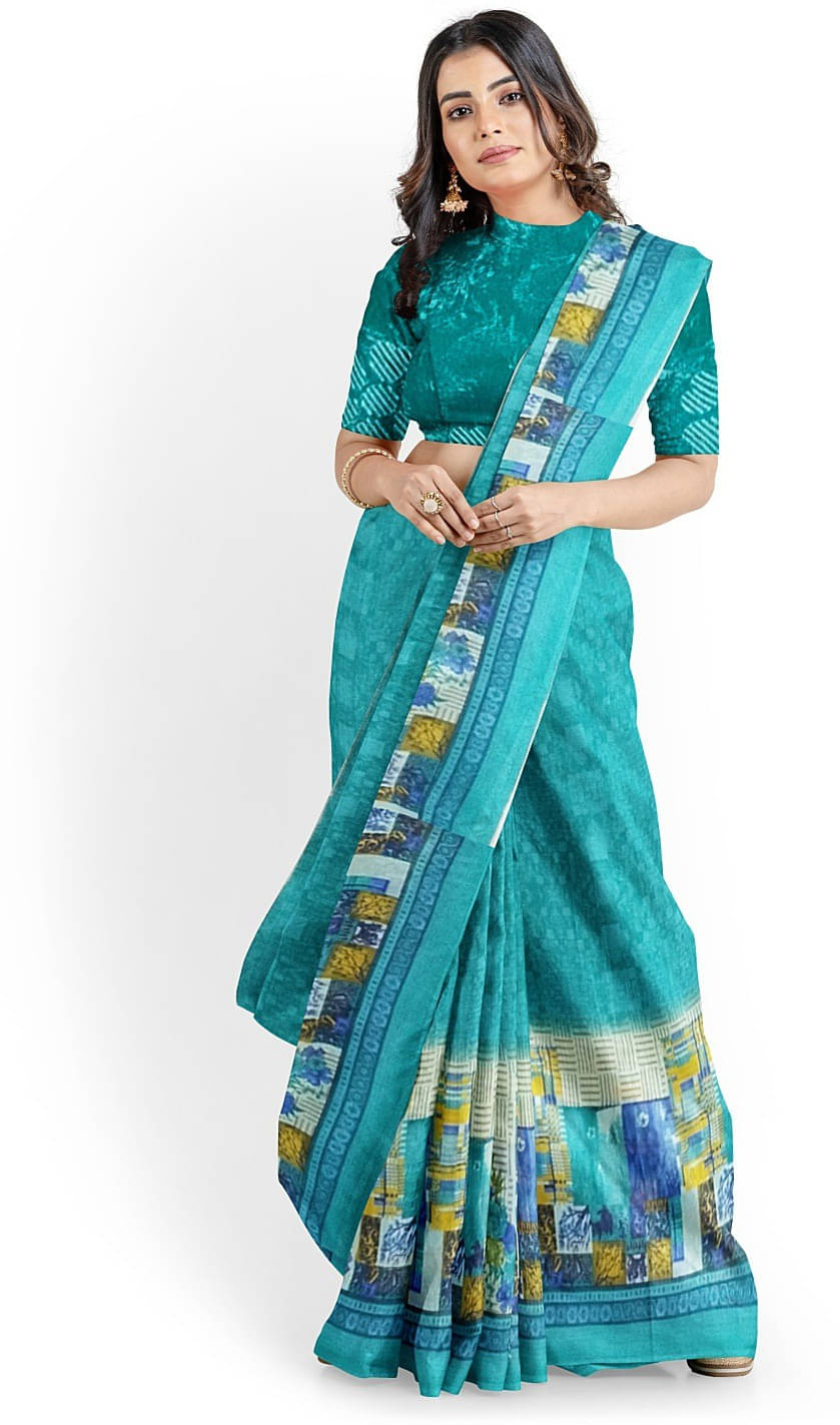 Suali Georgette Solid Saree With Unstitched Blouse Piece ( Light Blue ) Suali Georgette Solid Saree With Unstitched Blouse Piece ( Light Blue )