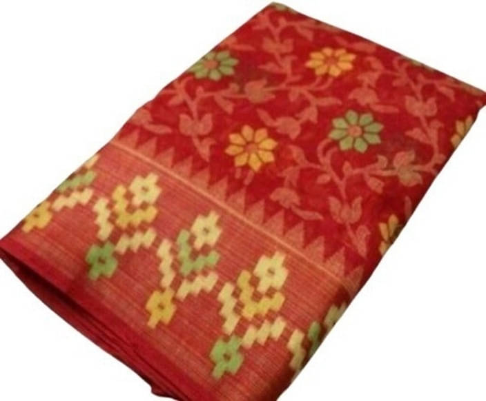     			Suali Georgette Striped Saree With Unstitched Blouse Piece ( Red )