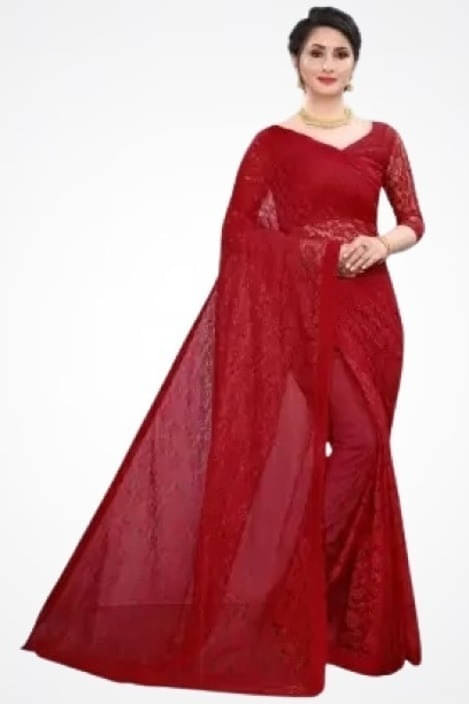 Suali Georgette Woven Saree With Unstitched Blouse Piece ( Maroon ) Suali Georgette Woven Saree With Unstitched Blouse Piece ( Maroon )