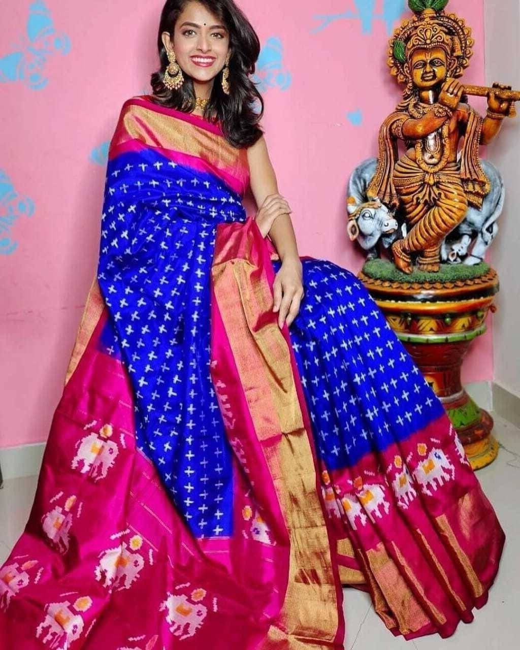 Suali Lycra Printed Saree With Unstitched Blouse Piece ( Pink ) Suali Lycra Printed Saree With Unstitched Blouse Piece ( Pink )