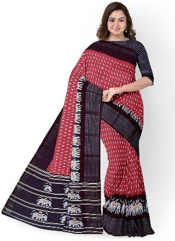 Suali Lycra Printed Saree With Unstitched Blouse Piece ( Orange ) Suali Lycra Printed Saree With Unstitched Blouse Piece ( Orange )