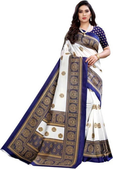     			Suali Lycra Printed Saree With Unstitched Blouse Piece ( Red )