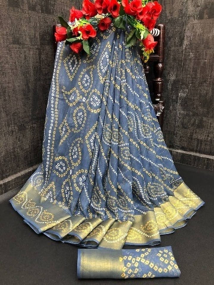 Suali Lycra Self Design Saree With Unstitched Blouse Piece ( Grey ) Suali Lycra Self Design Saree With Unstitched Blouse Piece ( Grey )