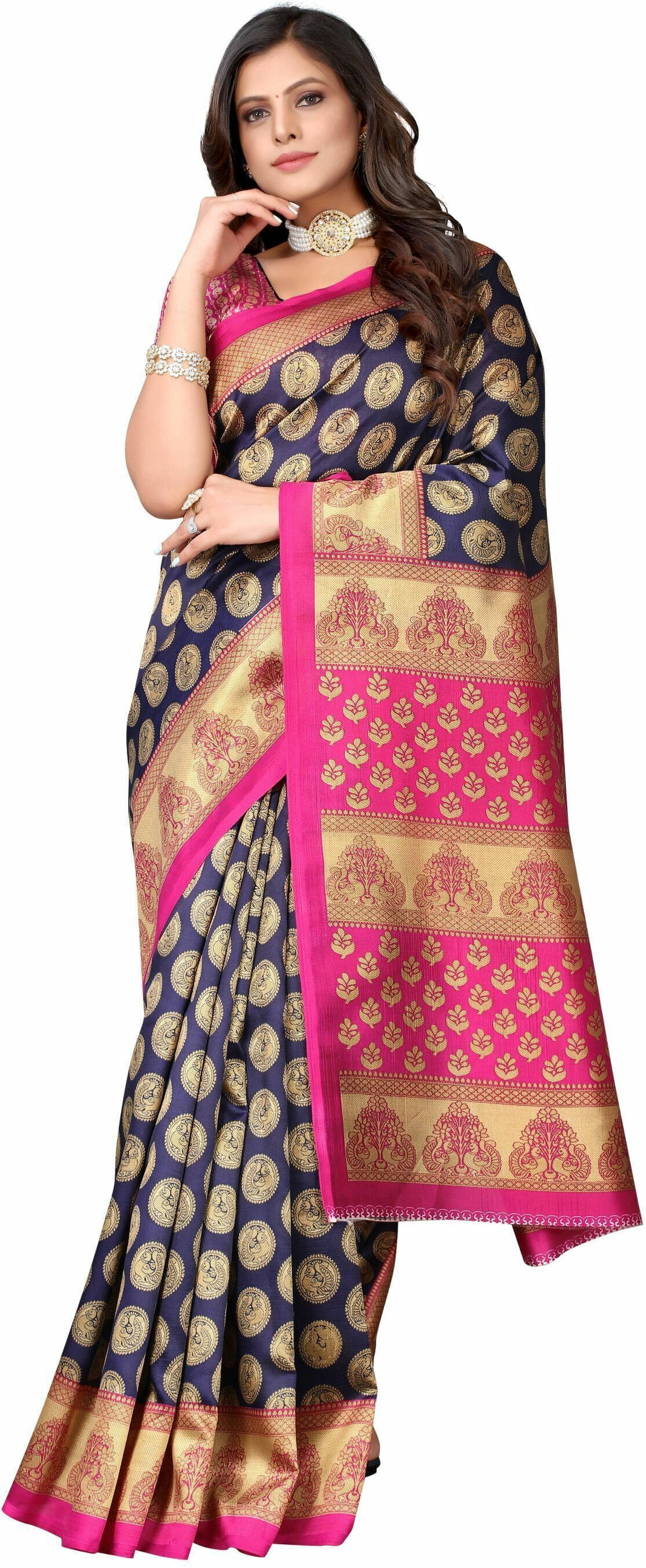 Suali Net Printed Saree With Unstitched Blouse Piece ( Blue ) Suali Net Printed Saree With Unstitched Blouse Piece ( Blue )