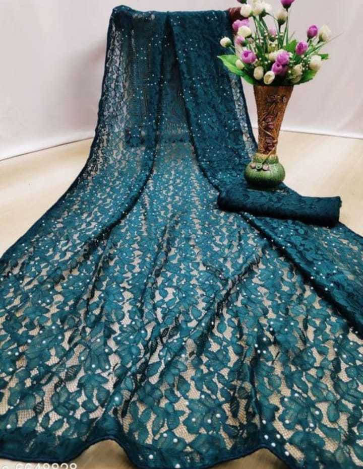 Suali Net Self Design Saree With Unstitched Blouse Piece ( Green ) Suali Net Self Design Saree With Unstitched Blouse Piece ( Green )