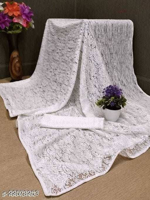 Suali Net Self Design Saree With Unstitched Blouse Piece ( White ) Suali Net Self Design Saree With Unstitched Blouse Piece ( White )