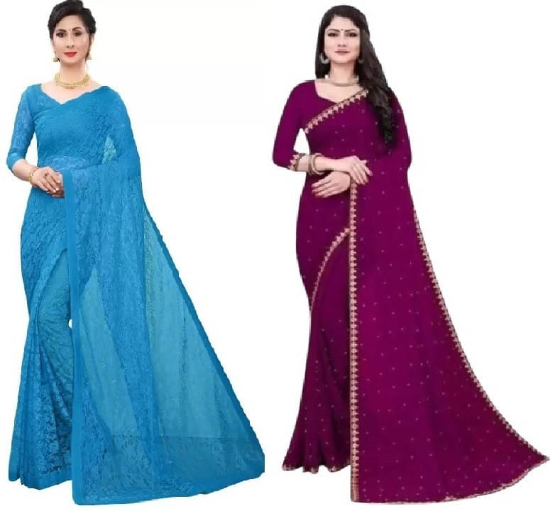 Suali Net Self Design Saree With Unstitched Blouse Piece ( Multicolor ) Suali Net Self Design Saree With Unstitched Blouse Piece ( Multicolor )