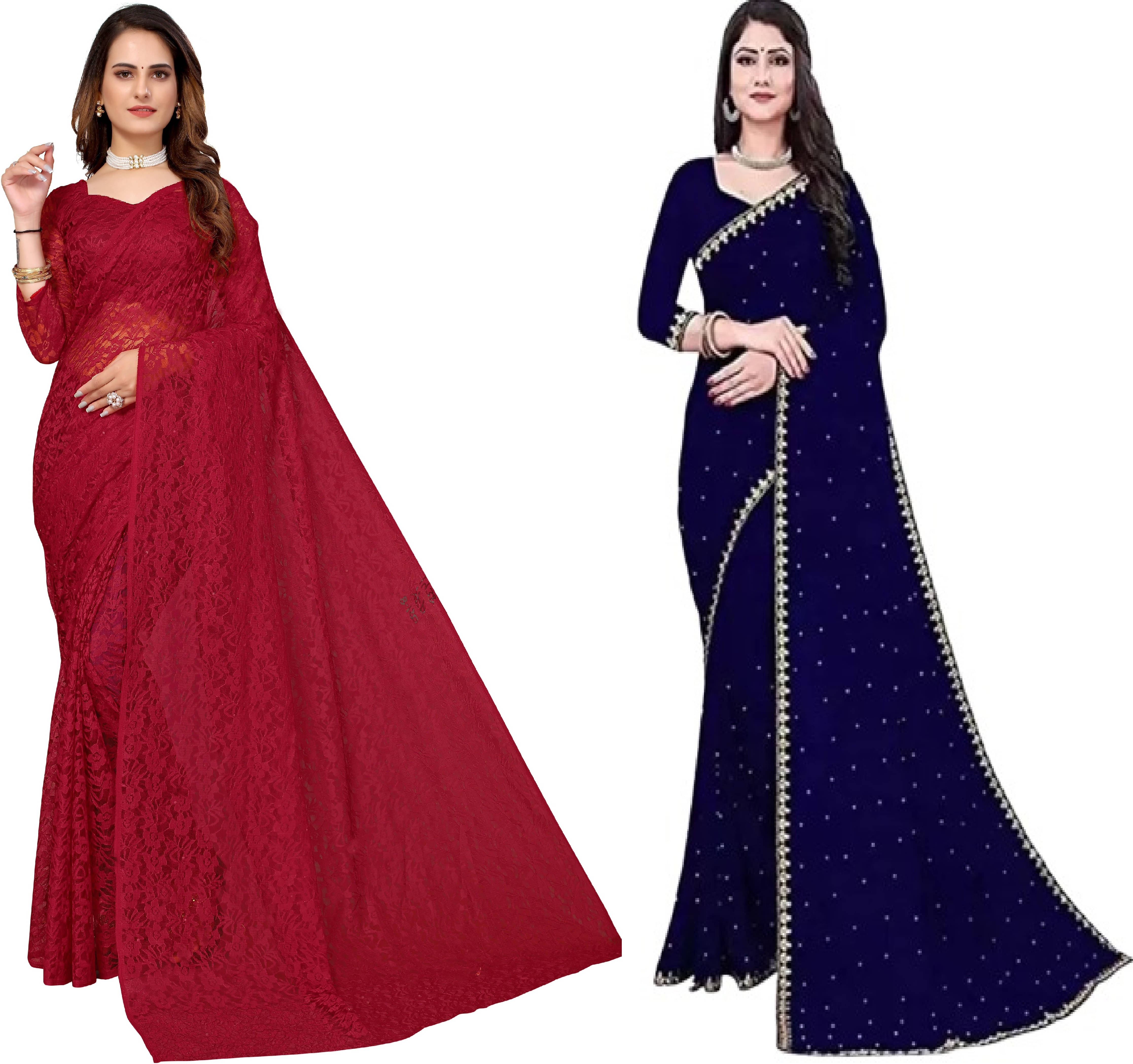 Suali Net Self Design Saree With Unstitched Blouse Piece ( Multicolor ) Suali Net Self Design Saree With Unstitched Blouse Piece ( Multicolor )