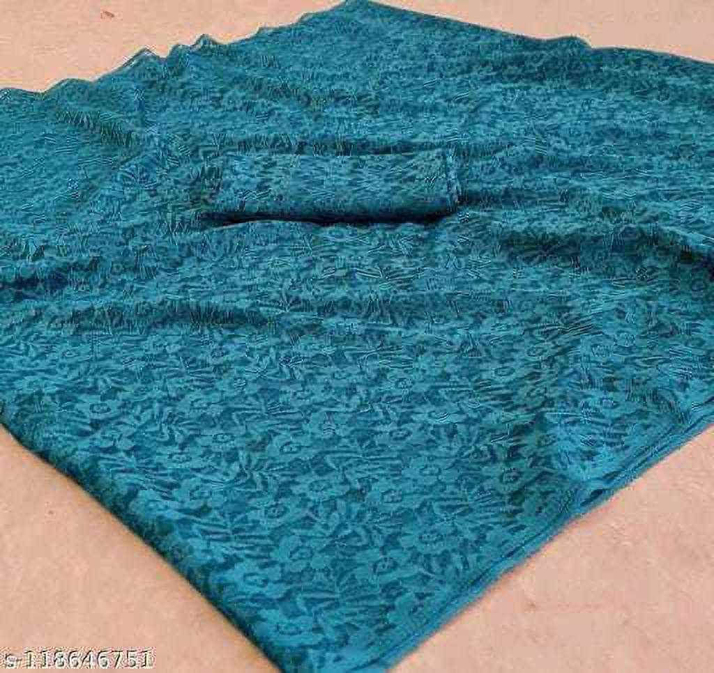 Suali Net Self Design Saree With Unstitched Blouse Piece ( Green ) Suali Net Self Design Saree With Unstitched Blouse Piece ( Green )