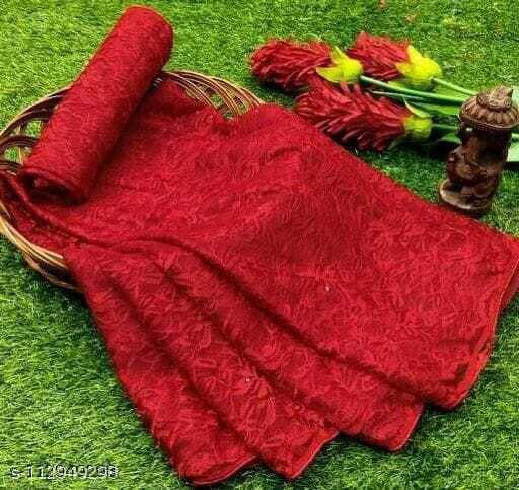 Suali Net Self Design Saree With Unstitched Blouse Piece ( Red ) Suali Net Self Design Saree With Unstitched Blouse Piece ( Red )