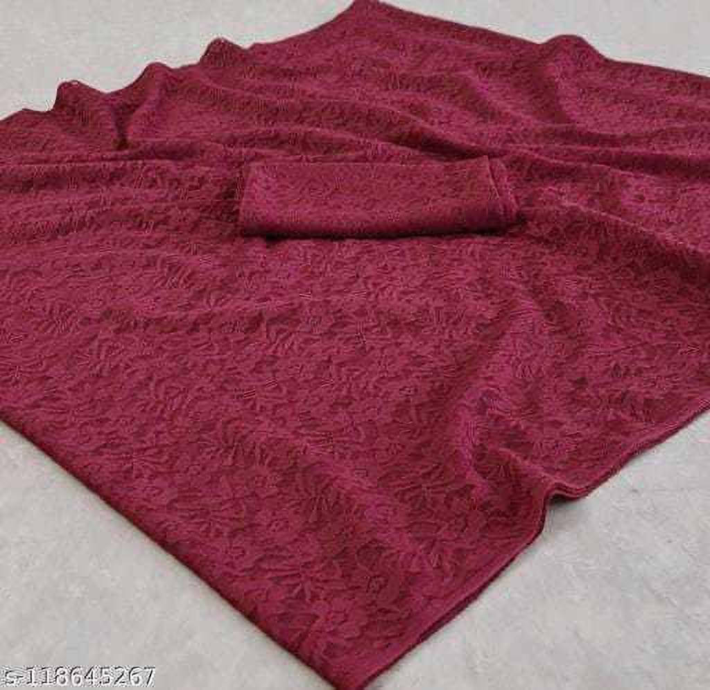 Suali Net Self Design Saree With Unstitched Blouse Piece ( Maroon ) Suali Net Self Design Saree With Unstitched Blouse Piece ( Maroon )