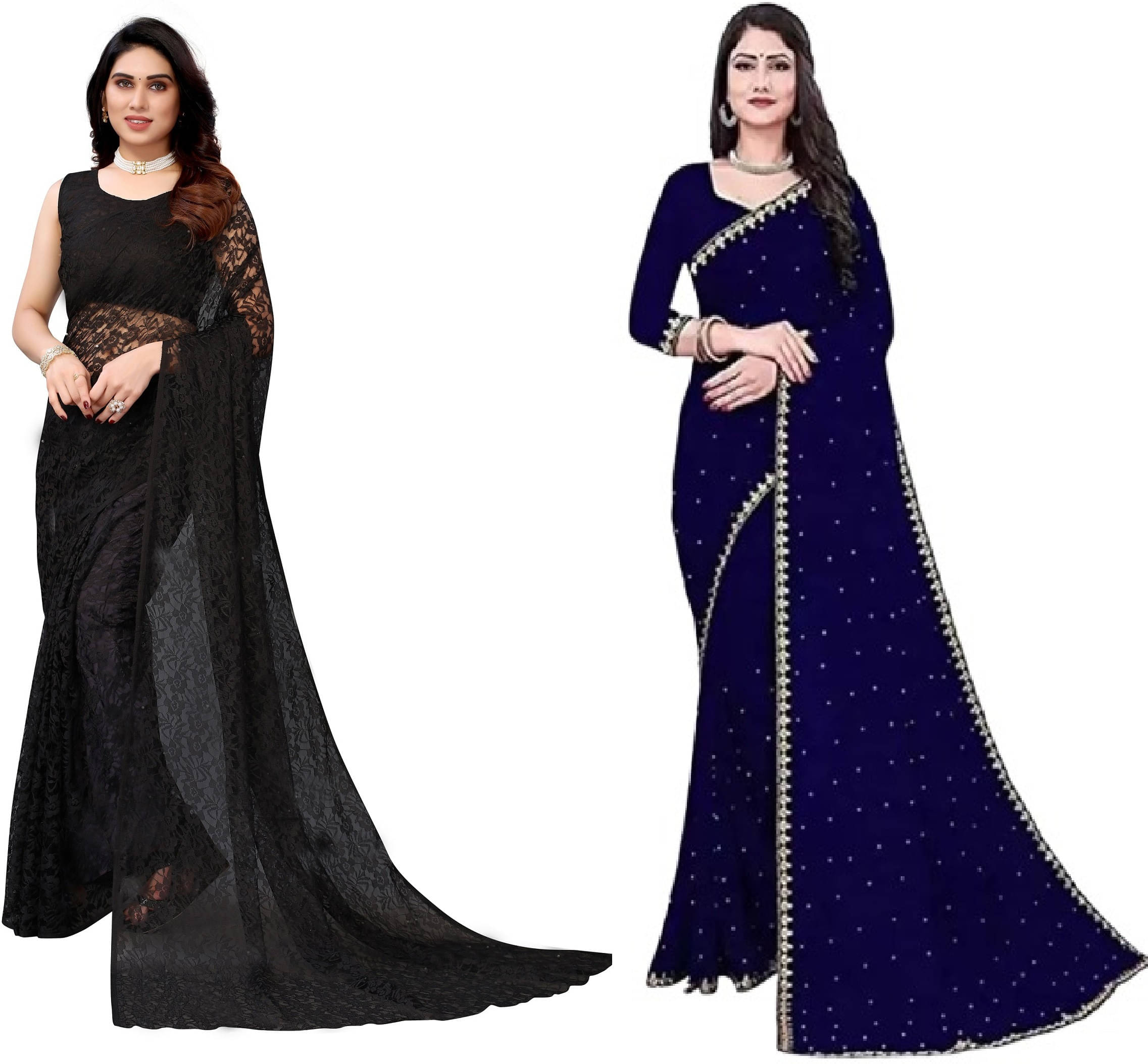Suali Net Self Design Saree With Unstitched Blouse Piece ( Multicolor ) Suali Net Self Design Saree With Unstitched Blouse Piece ( Multicolor )