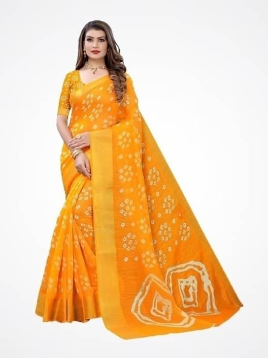 Suali Silk Printed Saree With Unstitched Blouse Piece ( Mustard ) Suali Silk Printed Saree With Unstitched Blouse Piece ( Mustard )