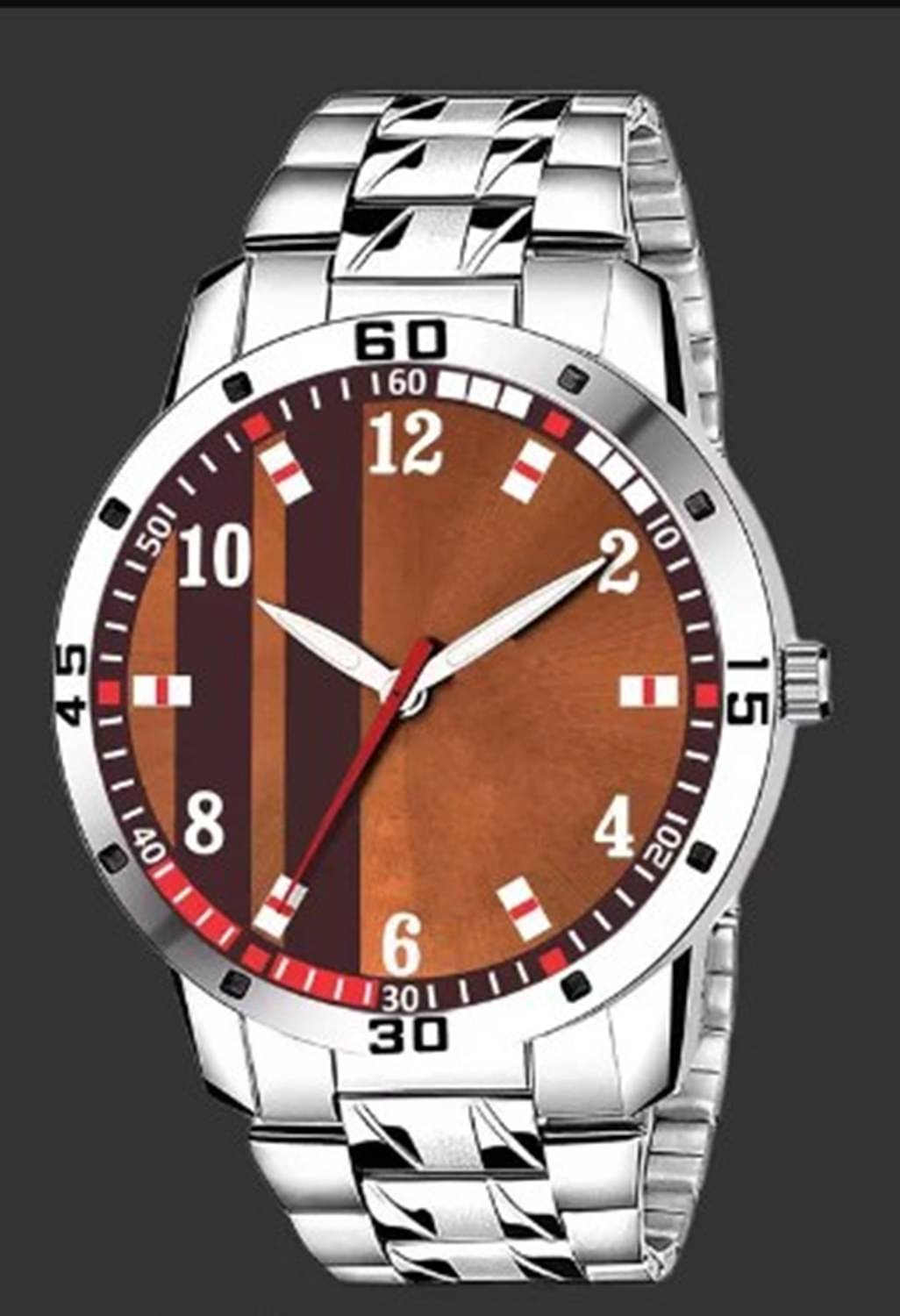     			THMT Silver Stainless Steel Analog Men's Watch