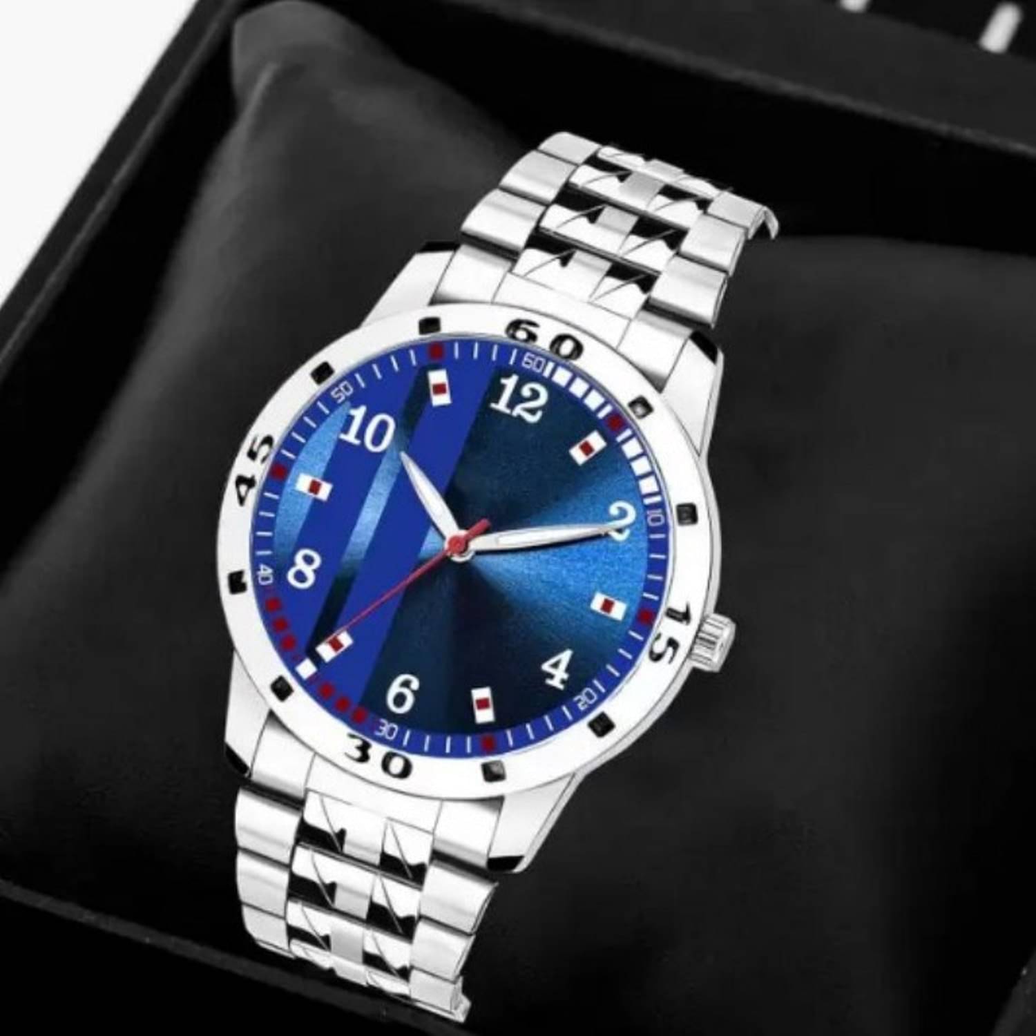    			THMT Silver Stainless Steel Analog Men's Watch