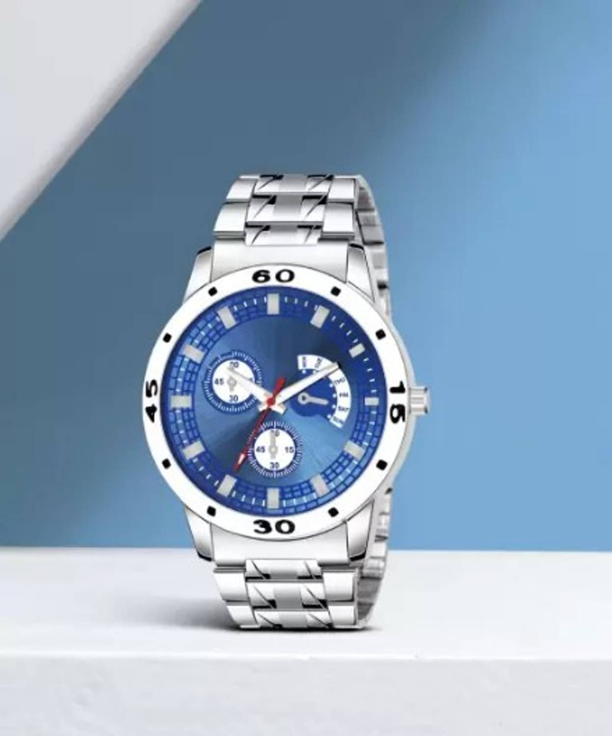     			THMT Silver Stainless Steel Analog Men's Watch