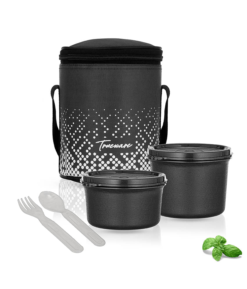     			Trueware Microwave Safe Inner Steel Plastic Lunch Box 2 - Container ( Pack of 1 )