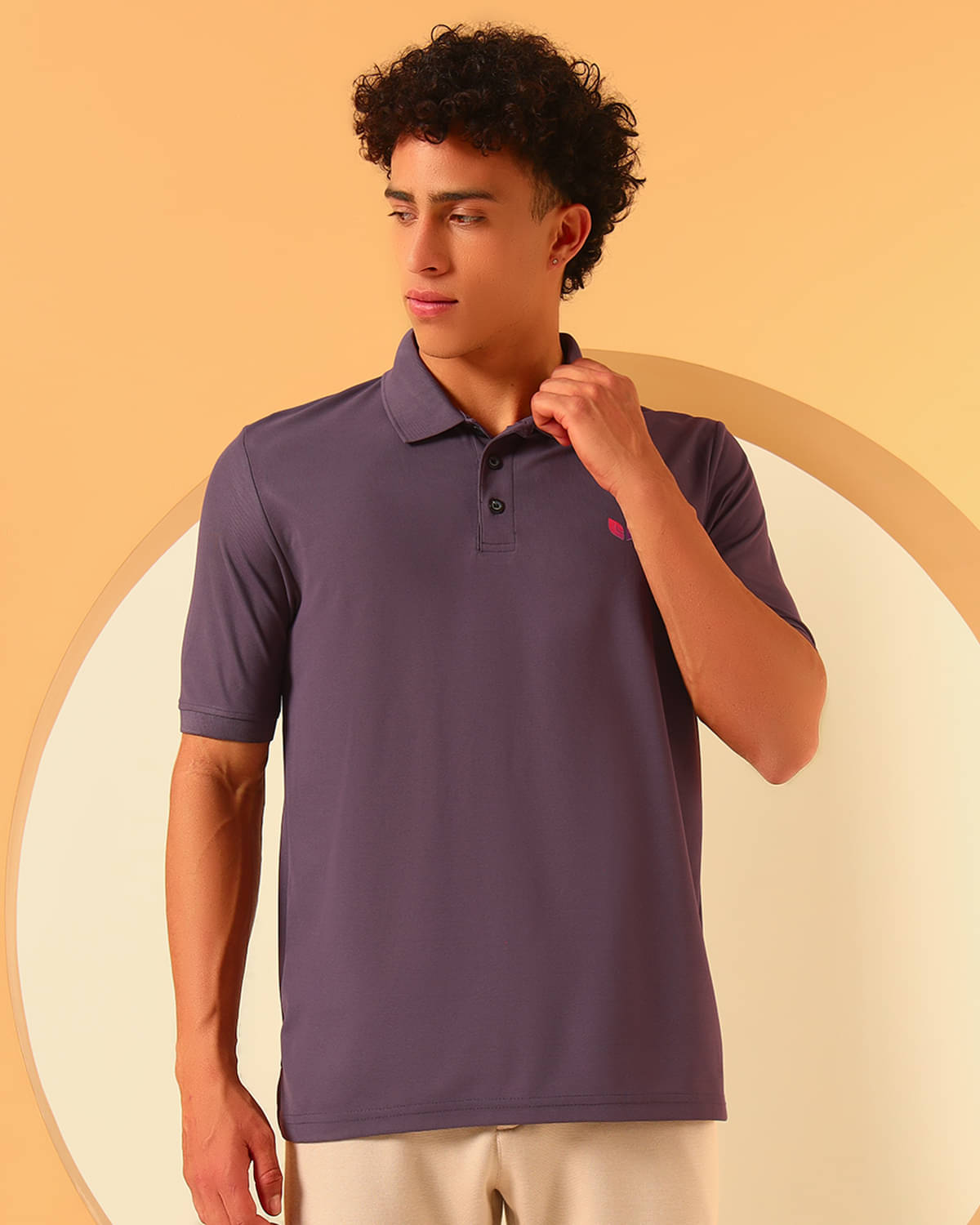 Unicus Apparel Polyester Slim Fit Solid Half Sleeves Men's Mandarin Collar Polo T-Shirt - Purple ( Pack of 1 ) Unicus Apparel Polyester Slim Fit Solid Half Sleeves Men's Mandarin Collar Polo T-Shirt - Purple ( Pack of 1 )
