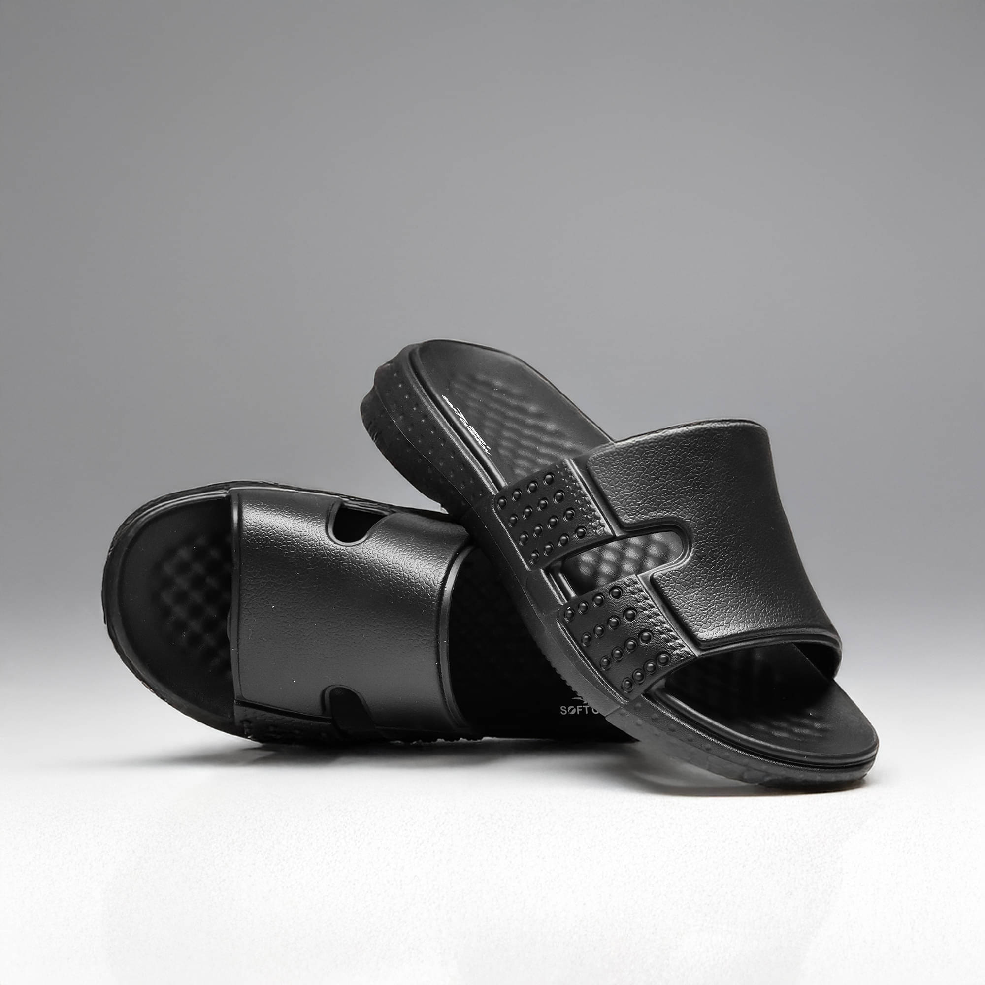     			ASIAN Black Men's Slide Flip Flop
