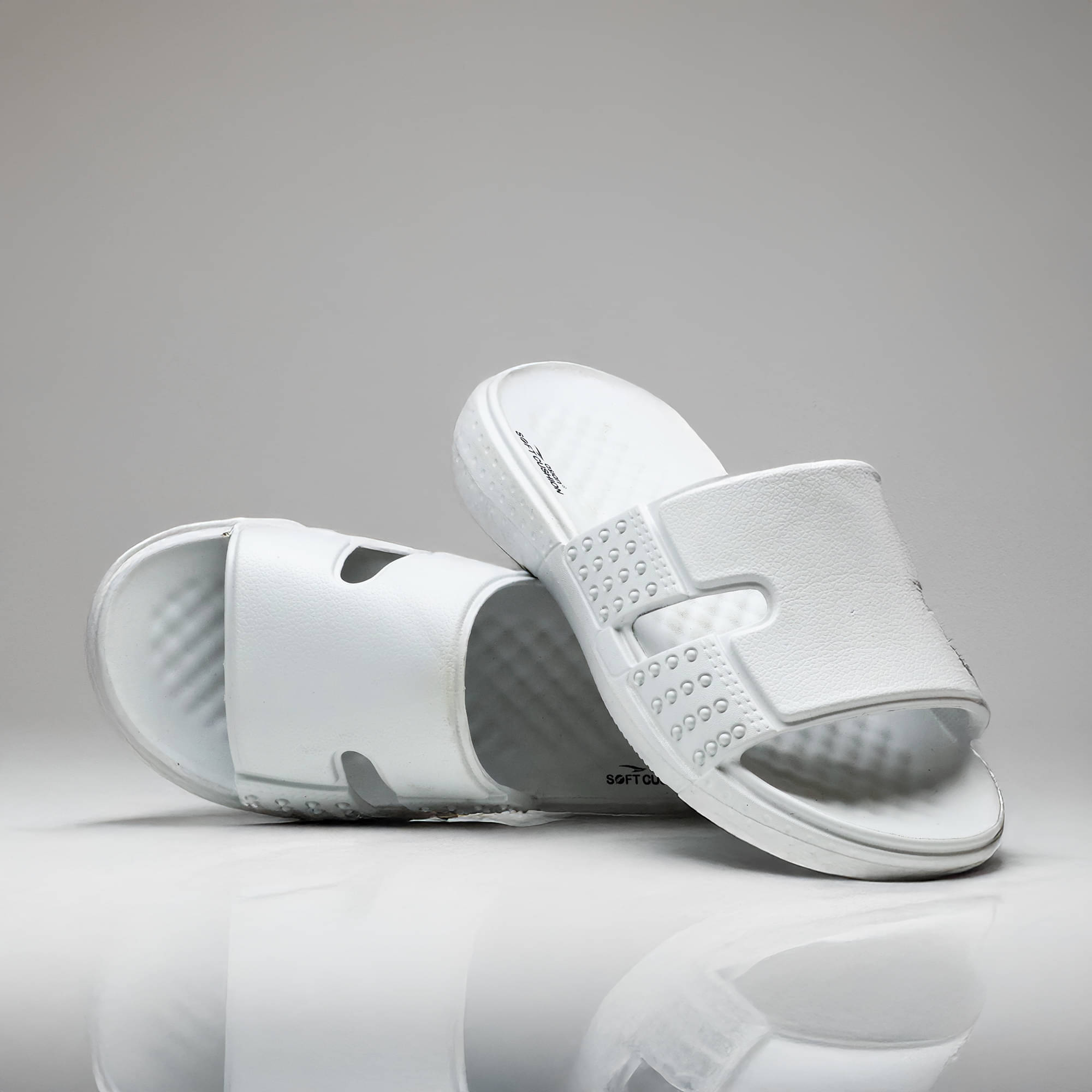     			ASIAN Light Grey Men's Slide Flip Flop