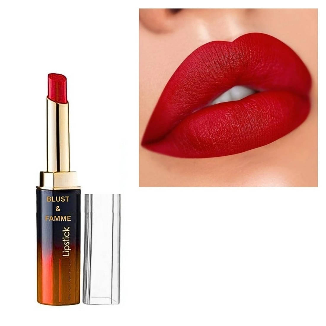 BLUST & FAMME Exotic Red Matte Long Lasting Stain Lipstick (Pack of 1) BLUST & FAMME Exotic Red Matte Long Lasting Stain Lipstick (Pack of 1)