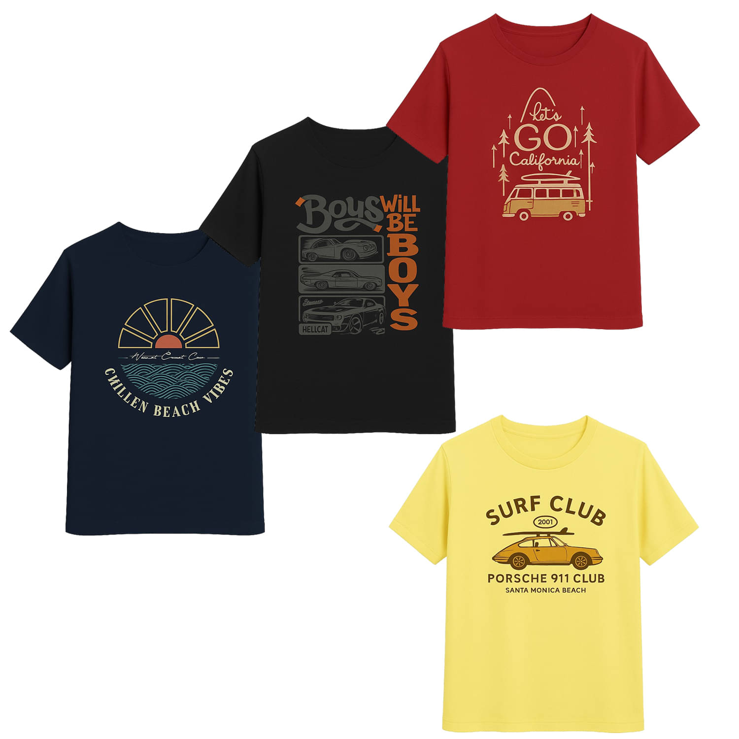     			CUTE TREND Pack of 3 Boys Cotton T-Shirt ( Multicolor 4 )