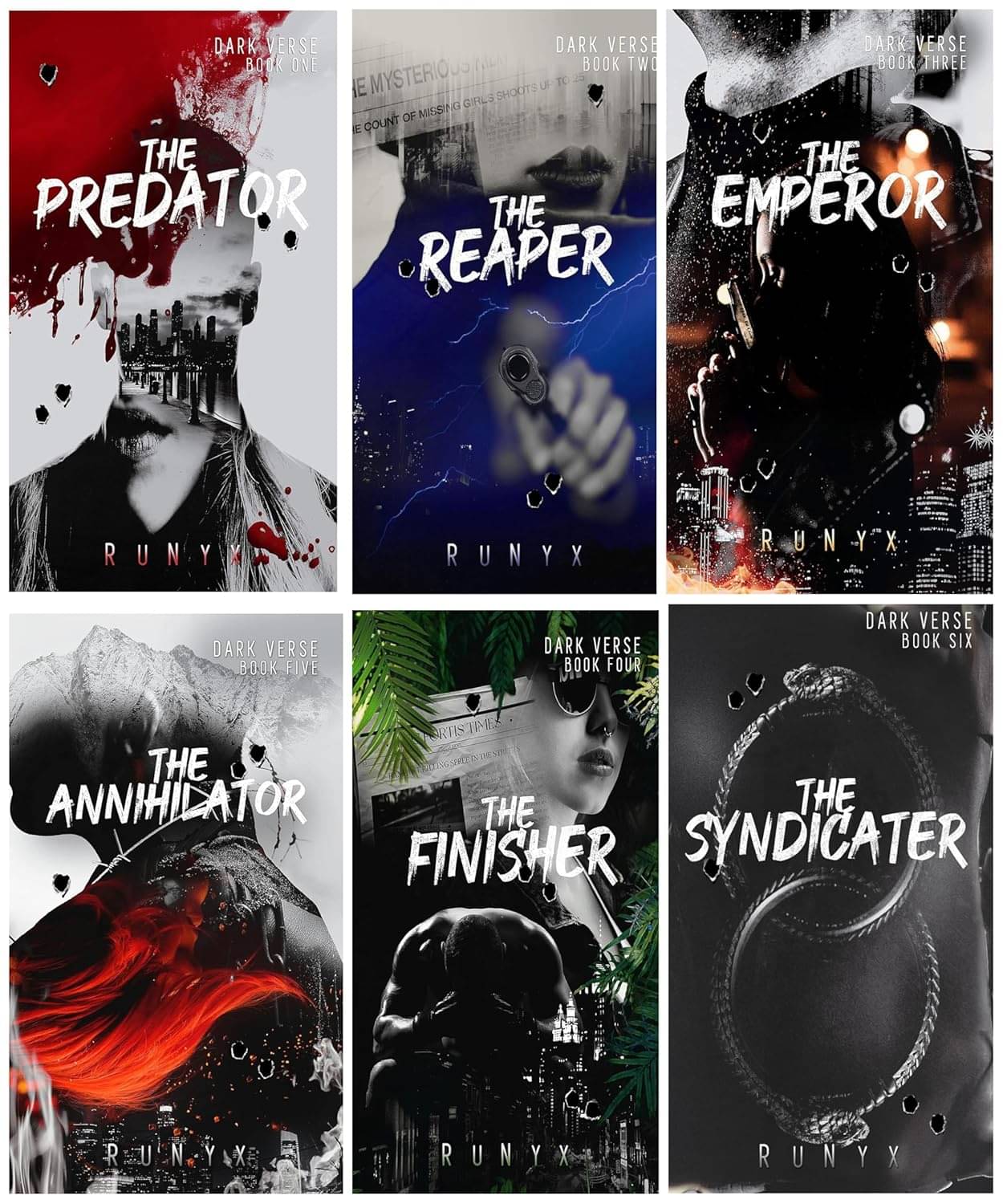 Dark Verse Series Books Set The Predator + The Reaper + The Emperor +The Annihilator + The Finisher + The Syndicater Comboo of 6 Books Dark Verse Series Books Set The Predator + The Reaper + The Emperor +The Annihilator + The Finisher + The Syndicater Comboo of 6 Books