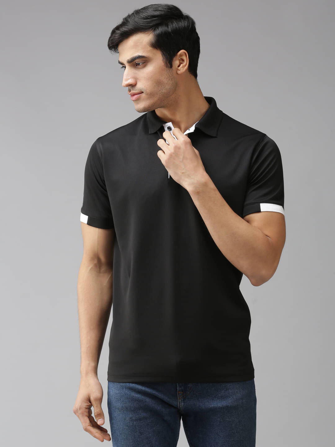 EPPE Black Polyester Regular Fit Men's Sports Polo T-Shirt ( Pack of 1 ) EPPE Black Polyester Regular Fit Men's Sports Polo T-Shirt ( Pack of 1 )