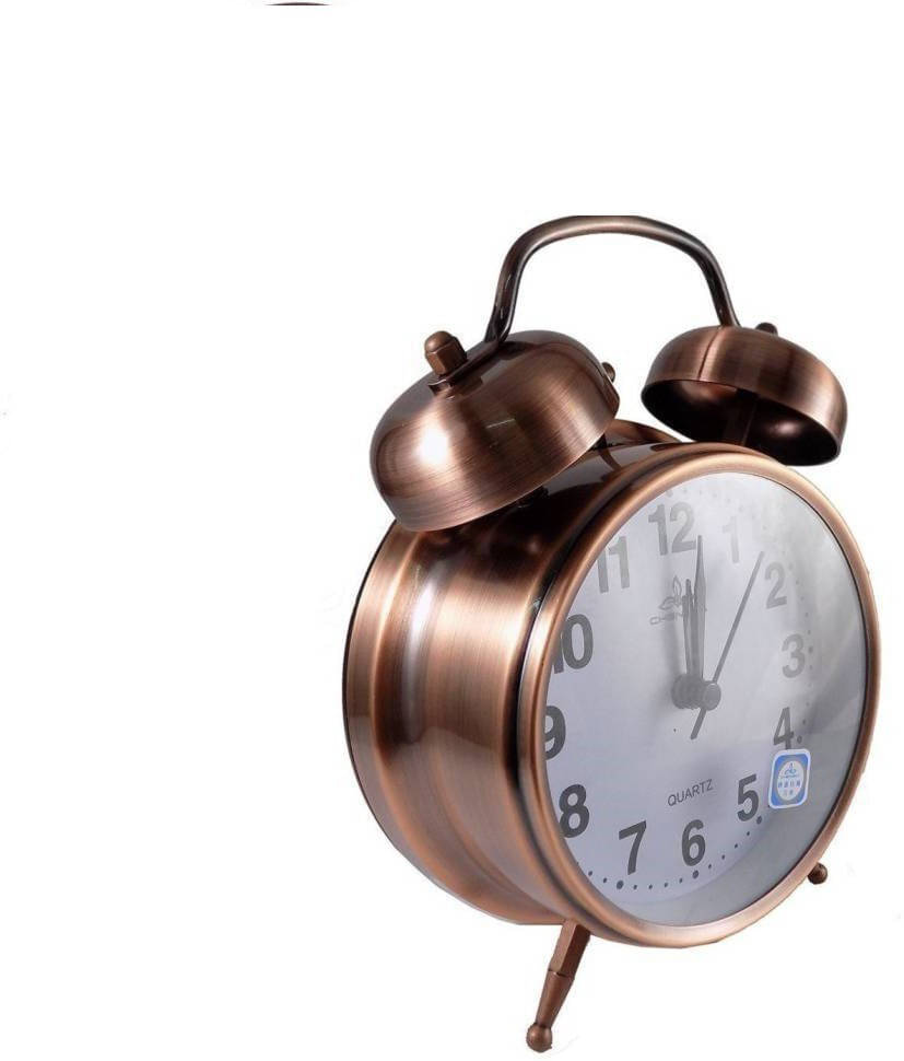     			FITAZA Analog Copper Circular Table Clock - Pack of 1