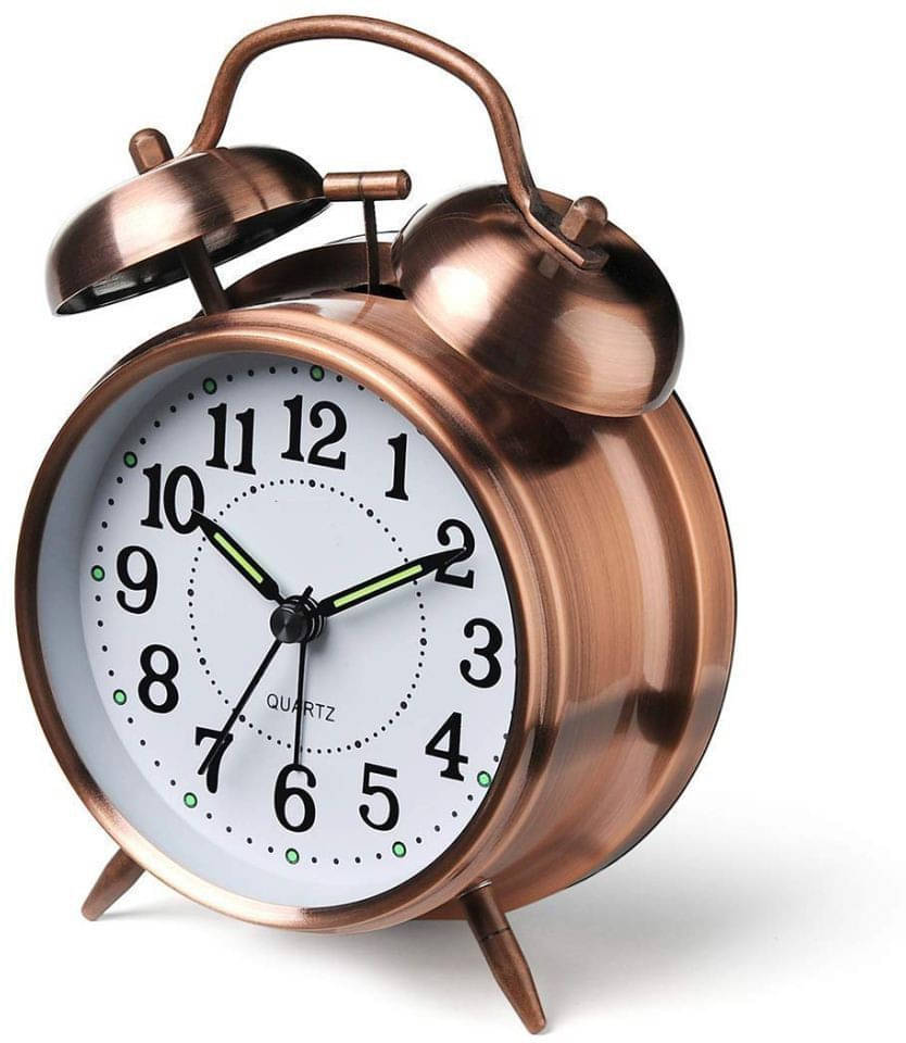     			FITAZA Analog Copper Circular Table Clock - Pack of 1