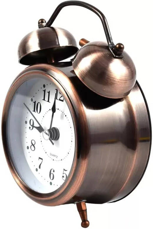     			FITAZA Analog Copper Circular Table Clock - Pack of 1