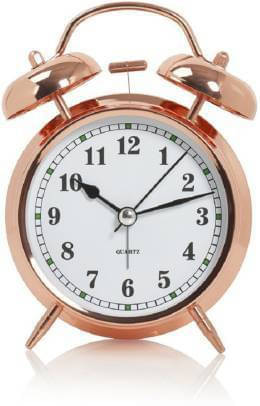     			FIVANIO Analog Copper Circular Table Clock - Pack of 1