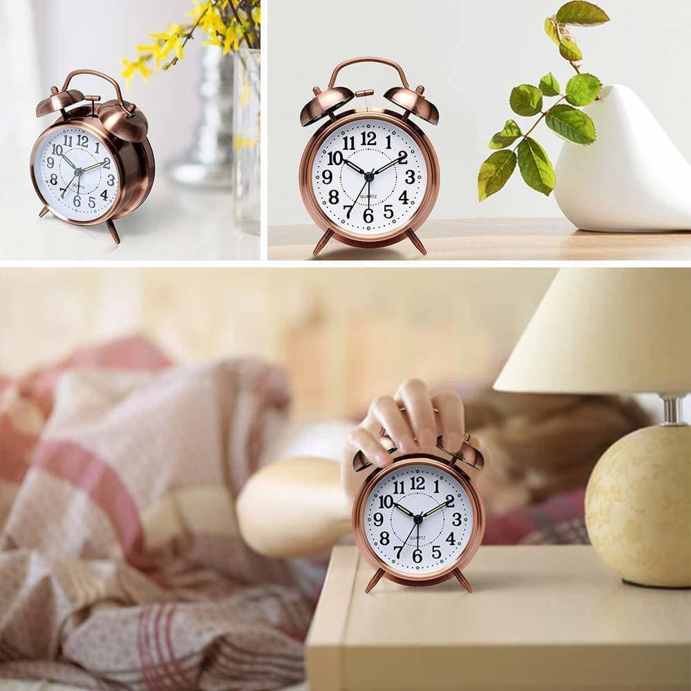     			FIVANIO Analog Copper Circular Table Clock - Pack of 1