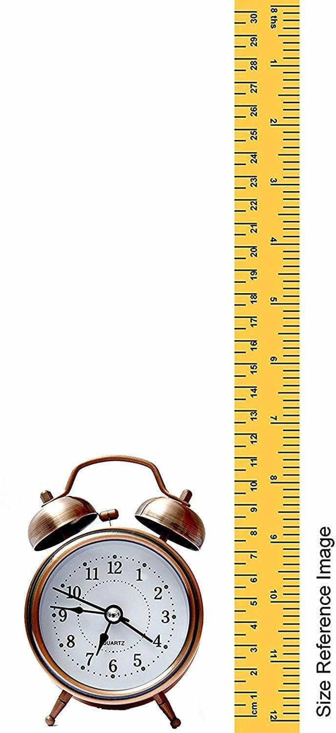     			FIVANIO Analog Copper Circular Table Clock - Pack of 1