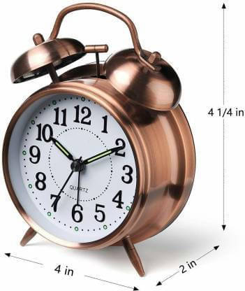 FIVANIO Analog Copper Circular Table Clock - Pack of 1 FIVANIO Analog Copper Circular Table Clock - Pack of 1