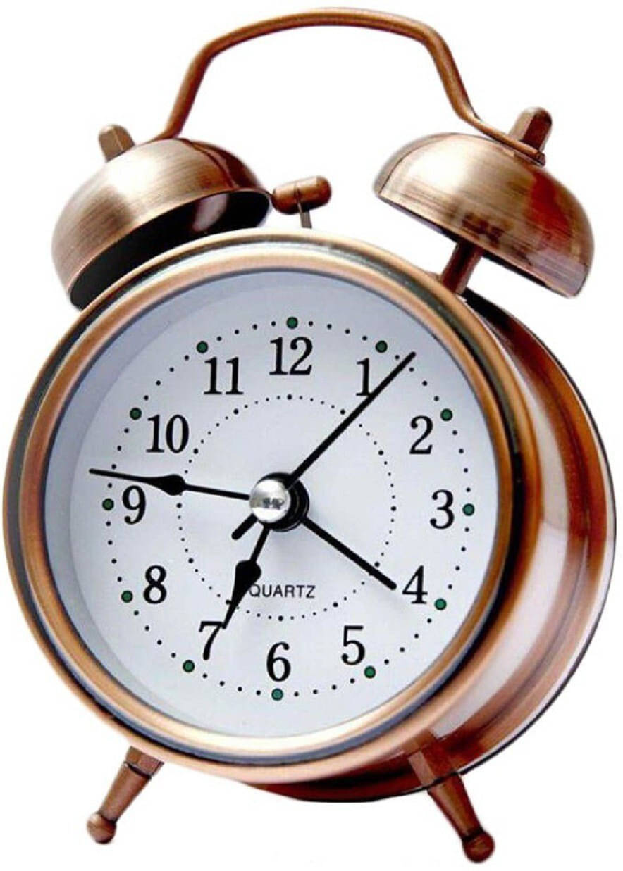 FIVANIO Analog Copper Circular Table Clock - Pack of 1 FIVANIO Analog Copper Circular Table Clock - Pack of 1