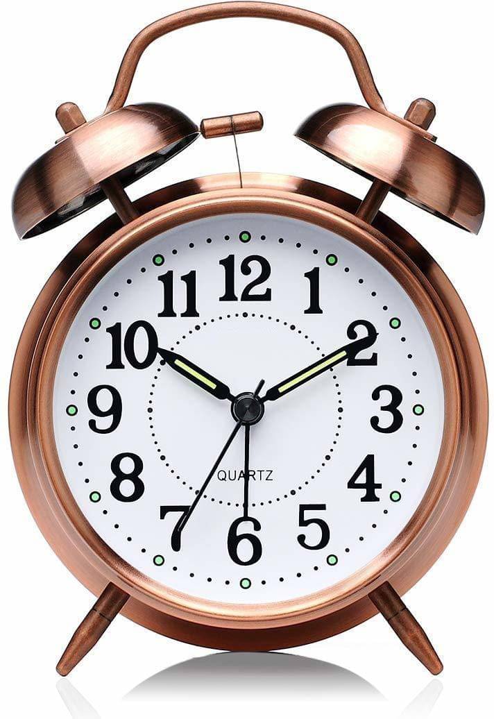     			FIVANIO Analog Copper Circular Table Clock - Pack of 1
