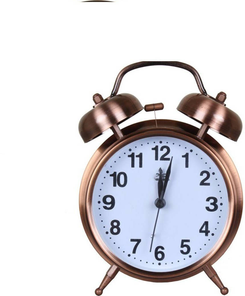     			FIVANIO Analog Copper Circular Table Clock - Pack of 1