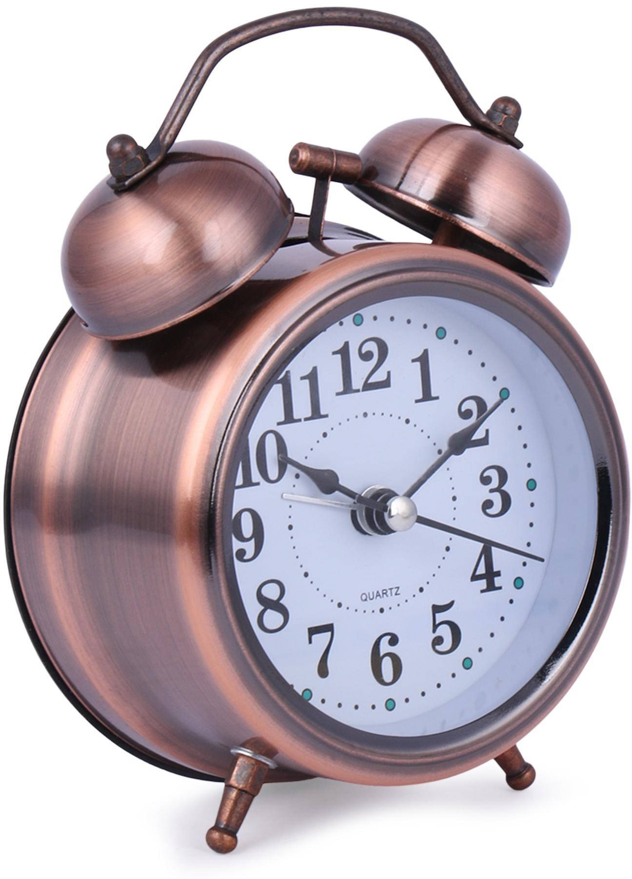     			FIVANIO Analog Copper Circular Table Clock - Pack of 1