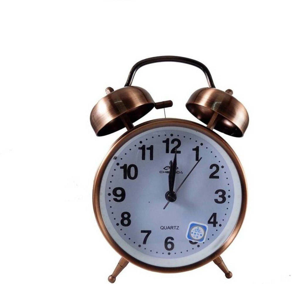     			FIVANIO Analog Copper Circular Table Clock - Pack of 1