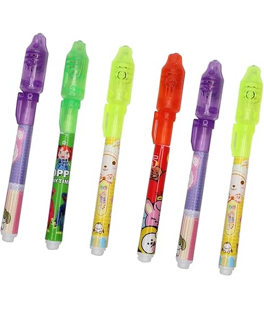 FREEDY Magic Pen with UV Light Return gift Ball Pen (Pack of 6, Ink Color - Invisible) - Stationery | Buy online on ZillyBuy