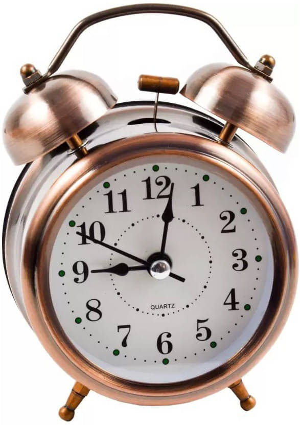     			FULKIZA Analog Copper Circular Table Clock - Pack of 1