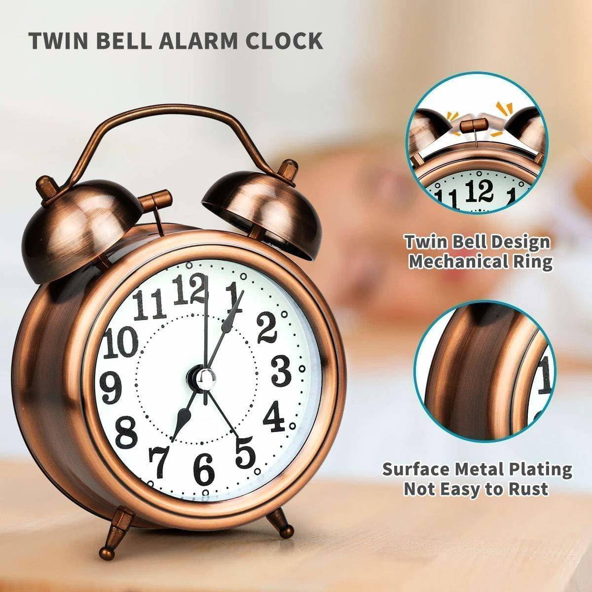    			FULKIZA Analog Copper Circular Table Clock - Pack of 1